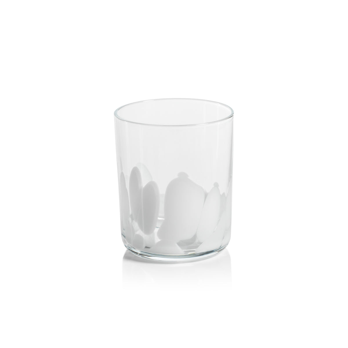 Zodax Pacos White Spot Tumbler Glasses, Set of 4
