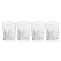 Zodax Pacos White Spot Tumbler Glasses, Set of 4