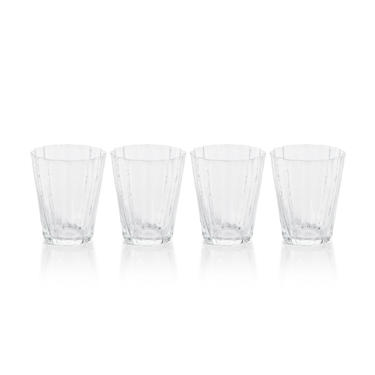 Zodax Barletta Bubble Tumbler Glasses, Set of 4