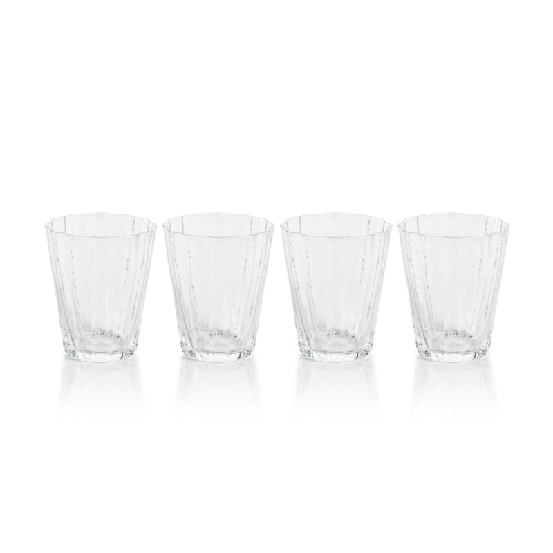 Zodax Barletta Bubble Tumbler Glasses, Set of 4