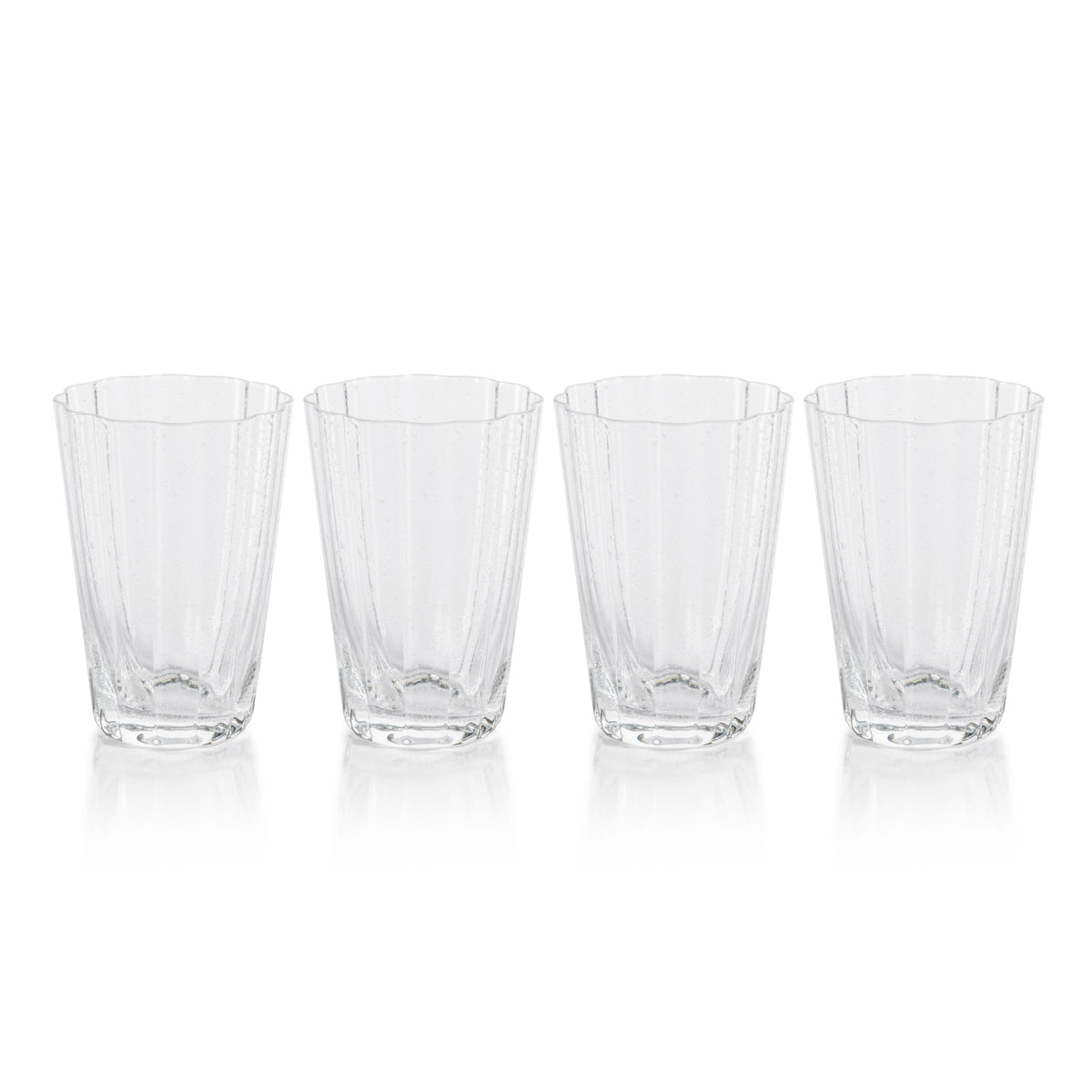 Zodax Barletta Bubble Highball Glasses, Set of 4