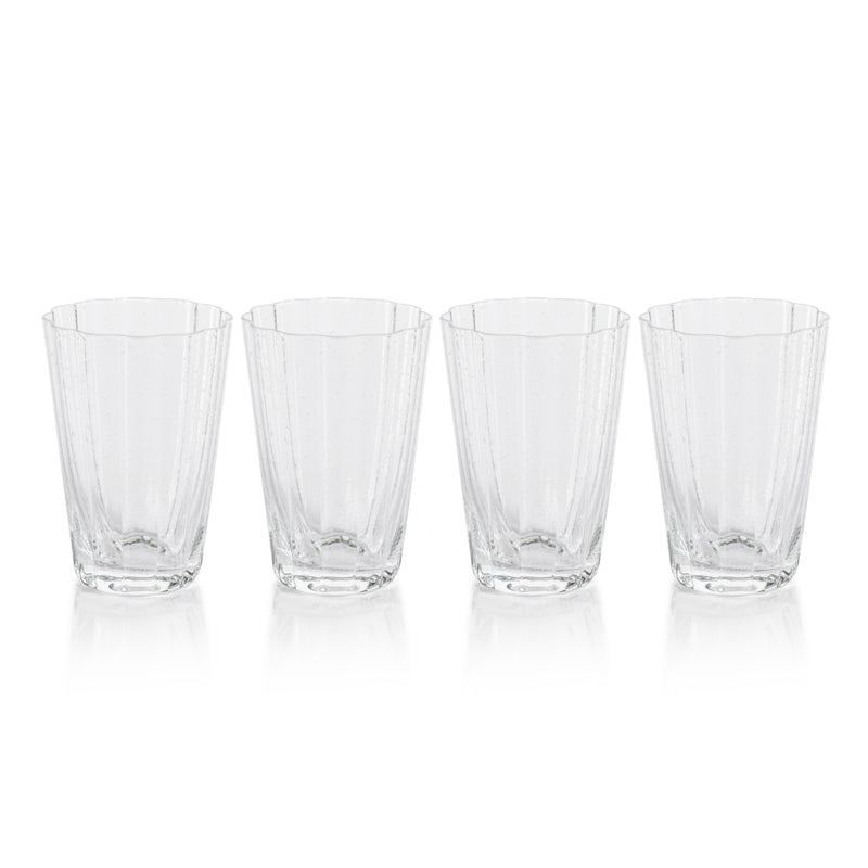 Zodax Barletta Bubble Highball Glasses, Set of 4