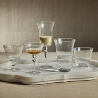Zodax Kenley Clear Optic Cocktail / Desert Glasses, Set of 4