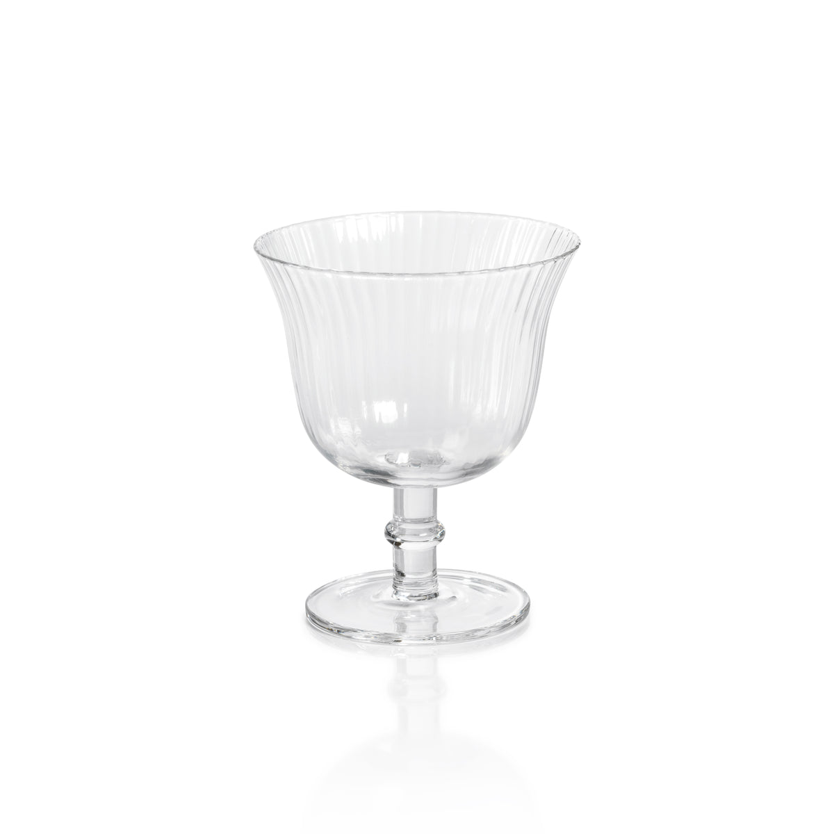 Zodax Kenley Clear Optic Cocktail / Desert Glasses, Set of 4