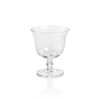 Zodax Kenley Clear Optic Cocktail / Desert Glasses, Set of 4