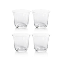 Zodax Kenley Clear Optic Tumbler Glasses, Set of 4