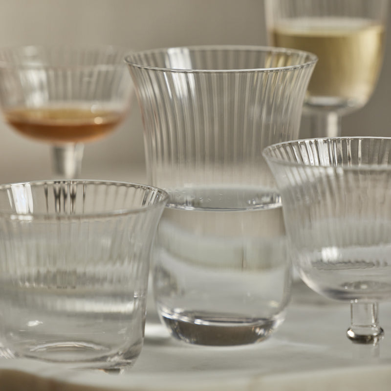 Zodax Kenley Clear Optic  Highball Glasses, Set of 4