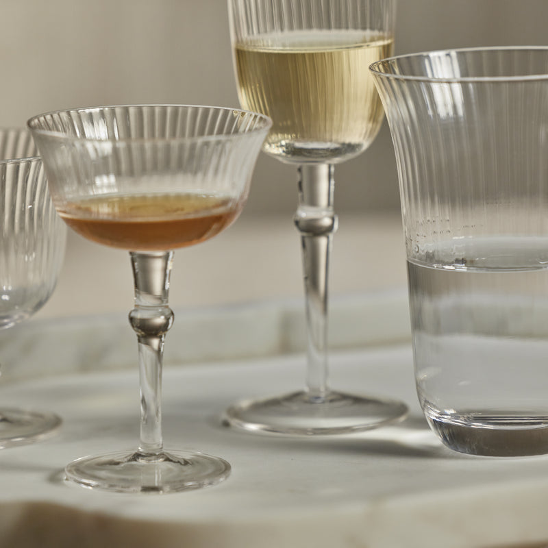 Zodax Kenley Clear Optic  Highball Glasses, Set of 4