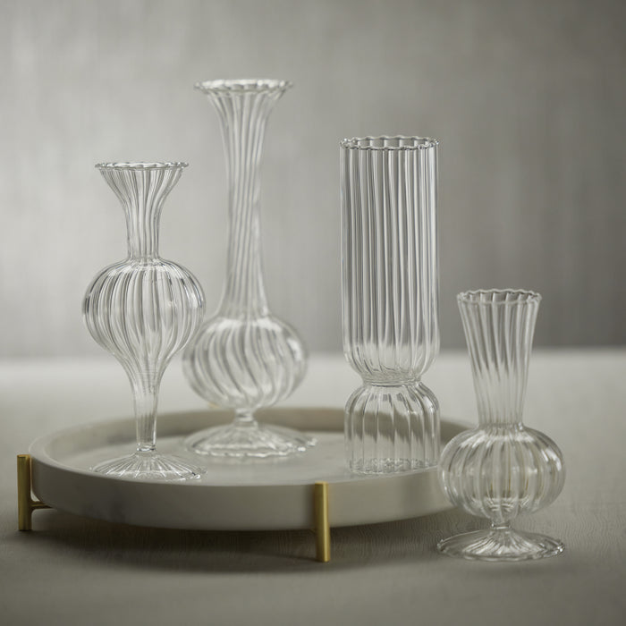 Zodax Marjorie Optic Glass Vases, Set of 2