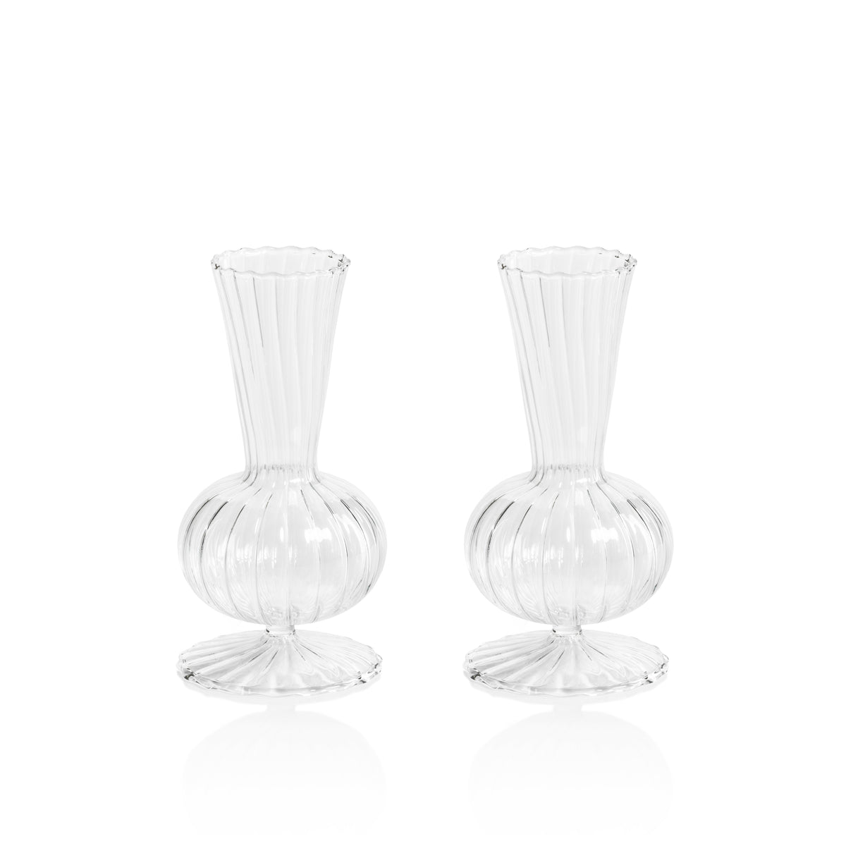 Zodax Marjorie Optic Glass Vases, Set of 2