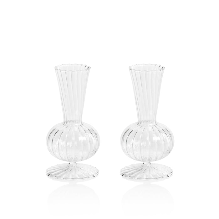 Zodax Marjorie Optic Glass Vases, Set of 2
