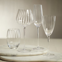 Zodax Malden Optic Red Wine Glasses, Clear, Set of 4