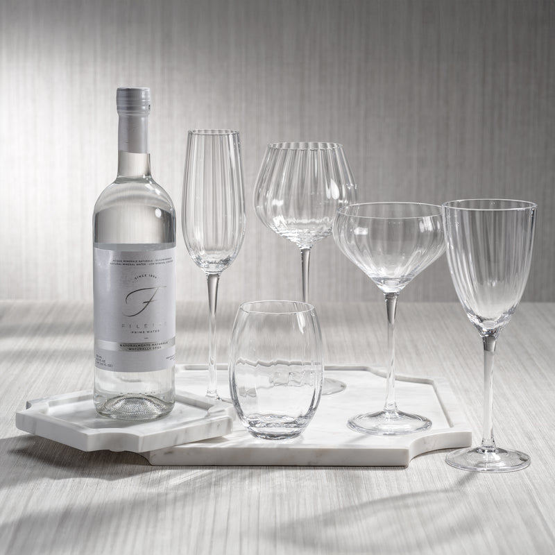 Zodax Malden Optic Red Wine Glasses, Clear, Set of 4