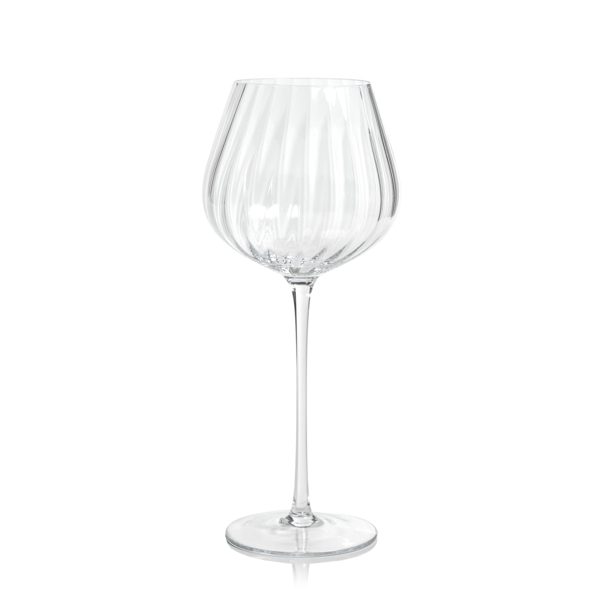 Zodax Malden Optic Red Wine Glasses, Clear, Set of 4
