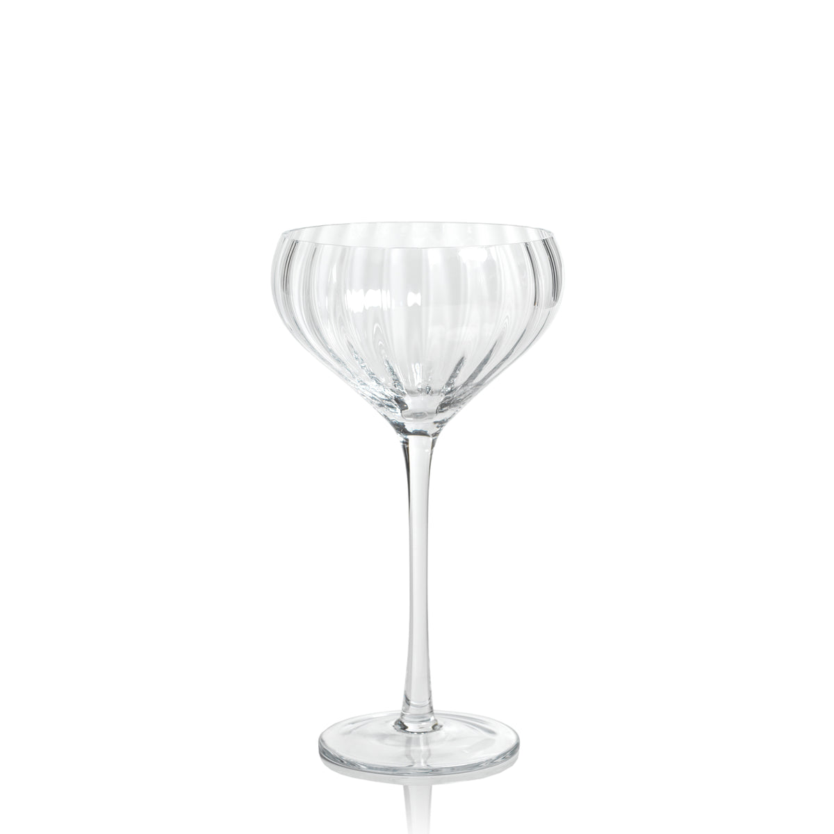 Zodax Malden Optic Cocktail Glasses, Clear, Set of 4
