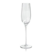 Zodax Malden Optic Champagne Flutes, Clear, Set of 4