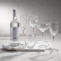 Zodax Malden Optic Stemless All-Purpose Glasses, Clear, Set of 4