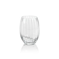 Zodax Malden Optic Stemless All-Purpose Glasses, Clear, Set of 4