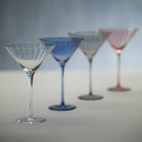 Zodax Malden Optic Martini Glasses, Clear, Set of 4