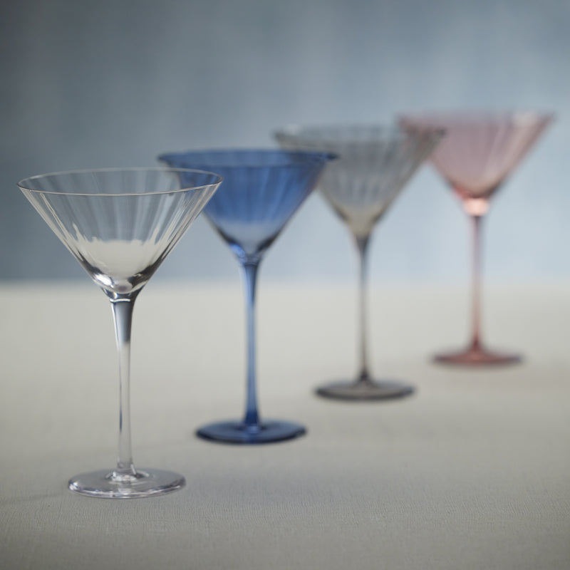 Zodax Malden Optic Martini Glasses, Clear, Set of 4