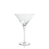 Zodax Malden Optic Martini Glasses, Clear, Set of 4
