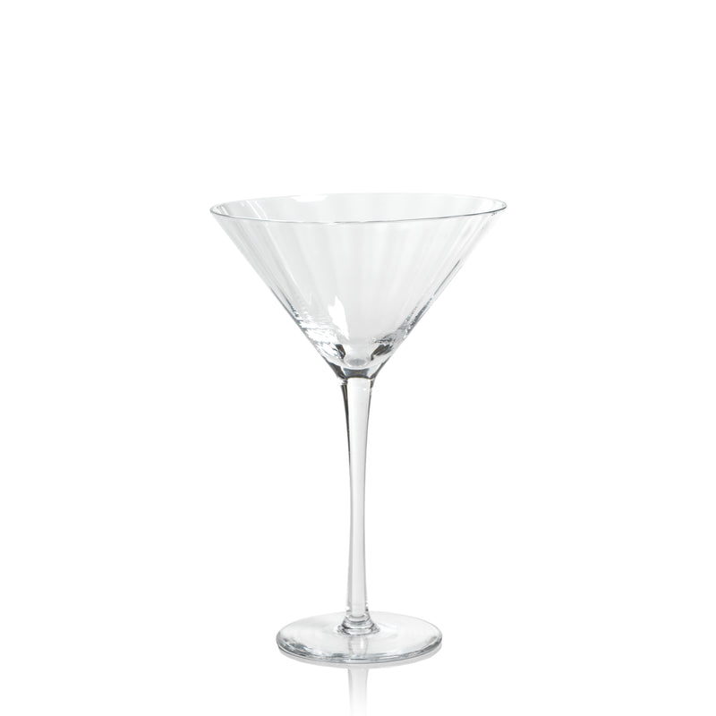 Zodax Malden Optic Martini Glasses, Clear, Set of 4