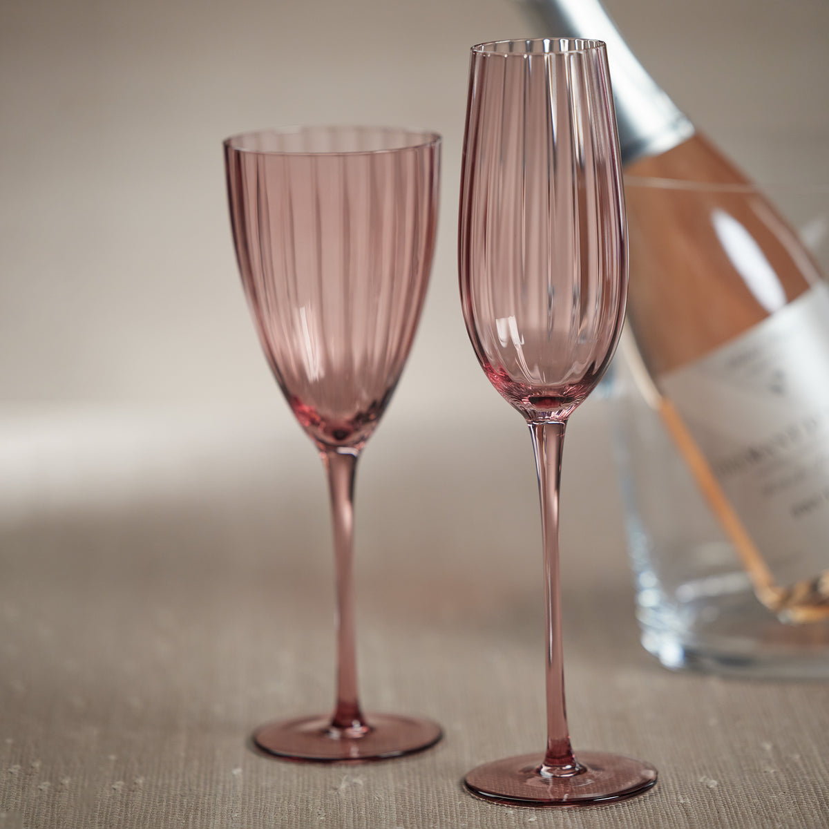 Zodax Malden Optic White Wine Glasses, Wine, Set of 4