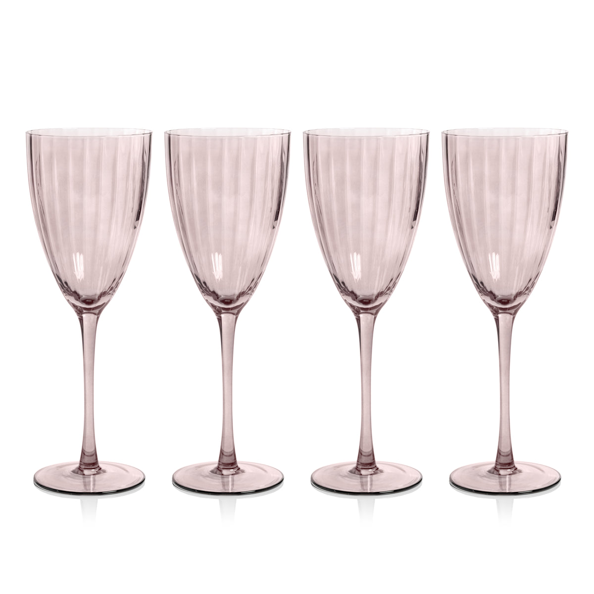 Zodax Malden Optic White Wine Glasses, Wine, Set of 4