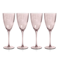 Zodax Malden Optic White Wine Glasses, Wine, Set of 4
