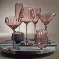 Zodax Malden Optic Red Wine Glasses, Wine, Set of 4