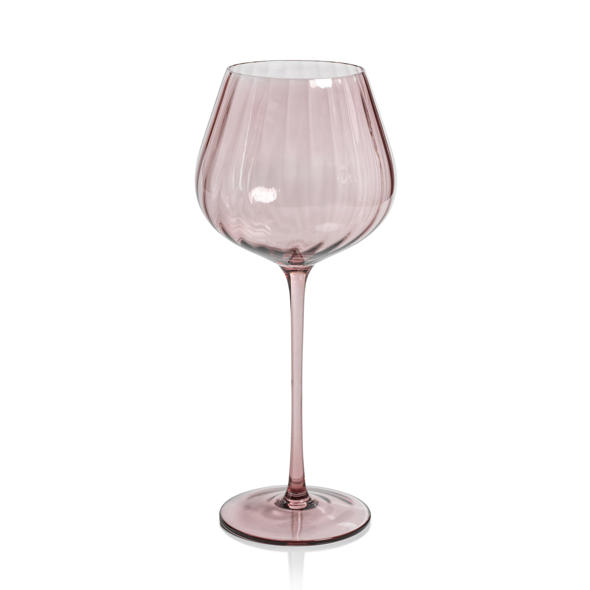 Zodax Malden Optic Red Wine Glasses, Wine, Set of 4