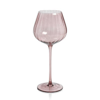 Zodax Malden Optic Red Wine Glasses, Wine, Set of 4