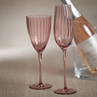Zodax Malden Optic Champagne Flutes, Wine, Set of 4