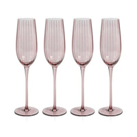 Zodax Malden Optic Champagne Flutes, Wine, Set of 4