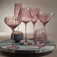 Zodax Malden Optic Stemless All-Purpose Glasses, Wine, Set of 4