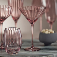 Zodax Malden Optic Stemless All-Purpose Glasses, Wine, Set of 4