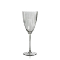 Zodax Malden Optic White Wine Glasses, Smoke, Set of 4