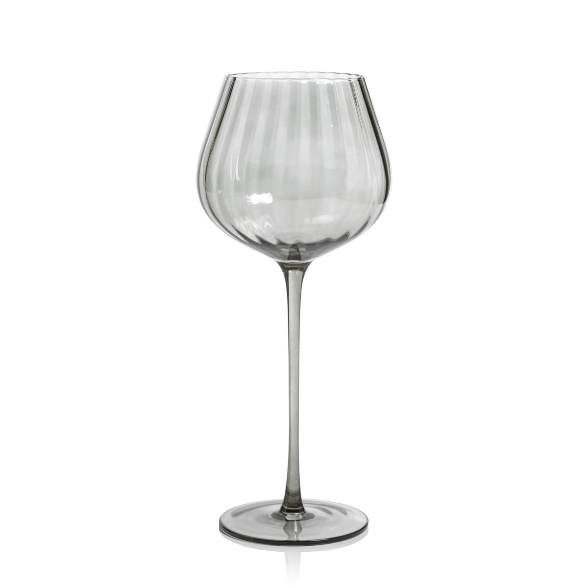 Zodax Malden Optic Red Wine Glasses, Smoke, Set of 4