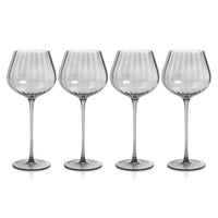 Zodax Malden Optic Red Wine Glasses, Smoke, Set of 4