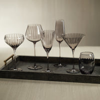 Zodax Malden Optic Martini Glasses, Smoke, Set of 4