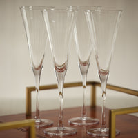 Zodax Cesena Optic Champagne Flutes, Set of 4