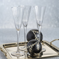 Zodax Cesena Optic Champagne Flutes, Set of 4