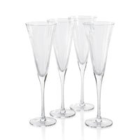 Zodax Cesena Optic Champagne Flutes, Set of 4