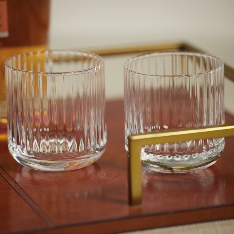 Zodax Santana Double Old-Fashioned Glasses, Set of 4