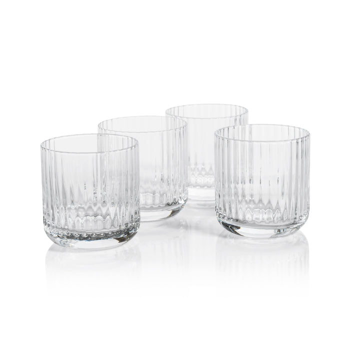 Zodax Santana Double Old-Fashioned Glasses, Set of 4