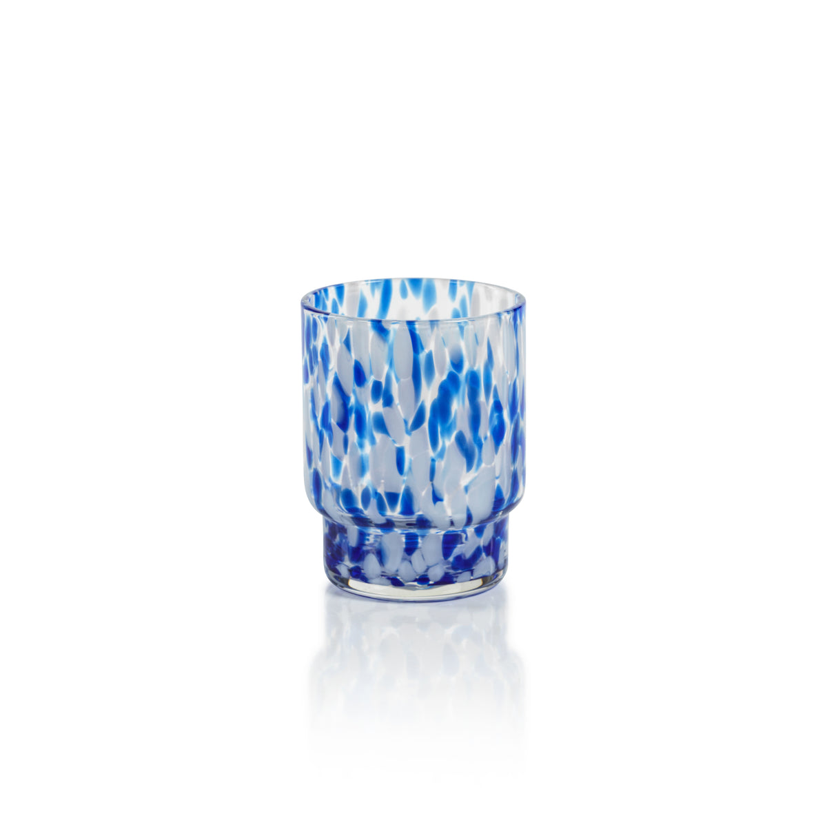 Zodax Andria Tortoise Tumbler Glasses, Blue, Set of 6