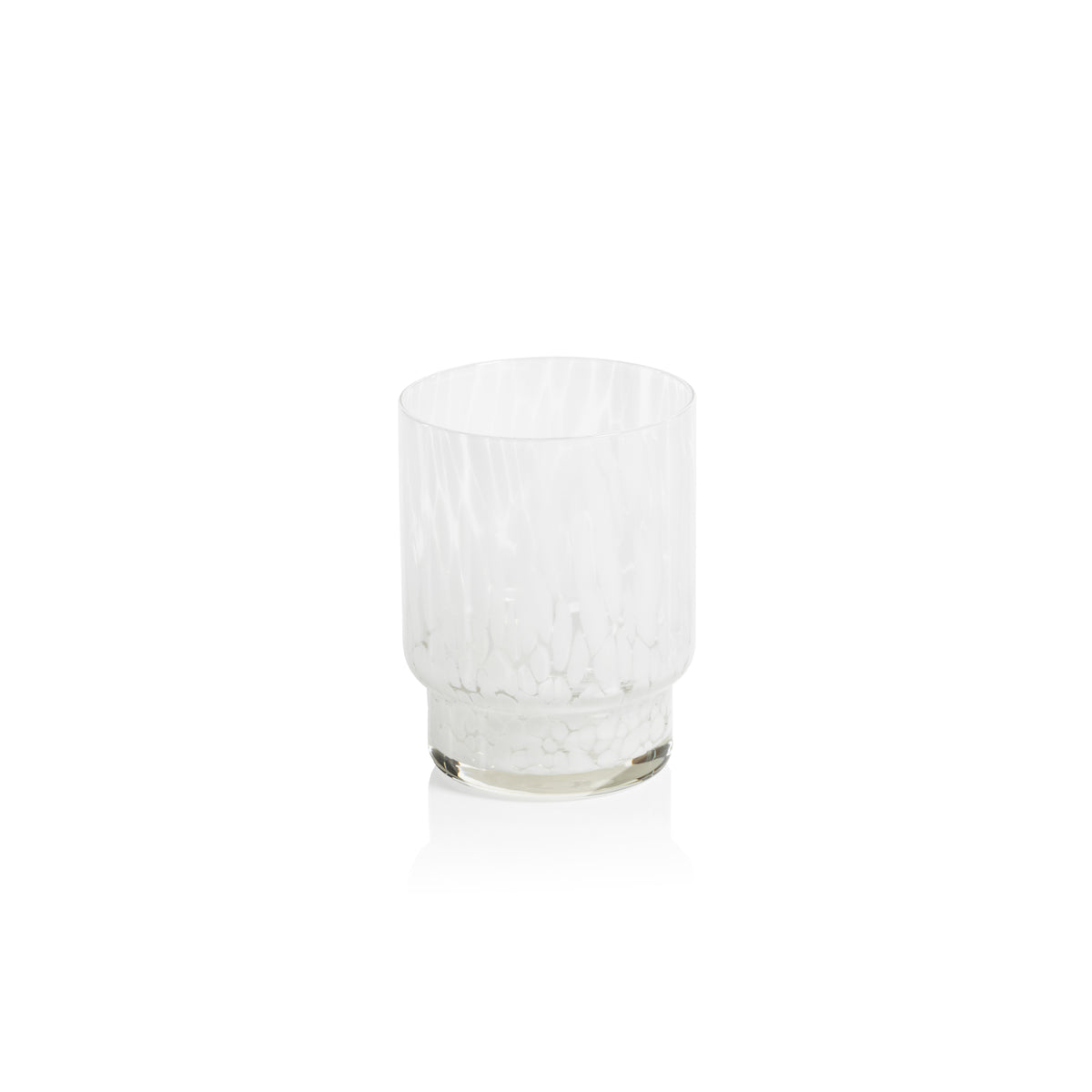 Zodax Andria Tortoise Tumbler Glasses, White, Set of 6