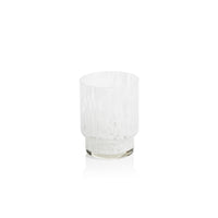 Zodax Andria Tortoise Tumbler Glasses, White, Set of 6