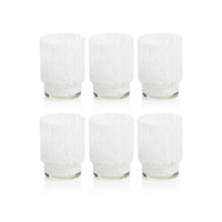Zodax Andria Tortoise Tumbler Glasses, White, Set of 6