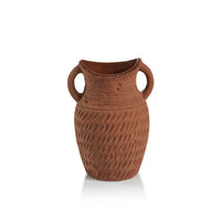Zodax Aprillia Terracotta Vases, 4" x 6", Set of 2